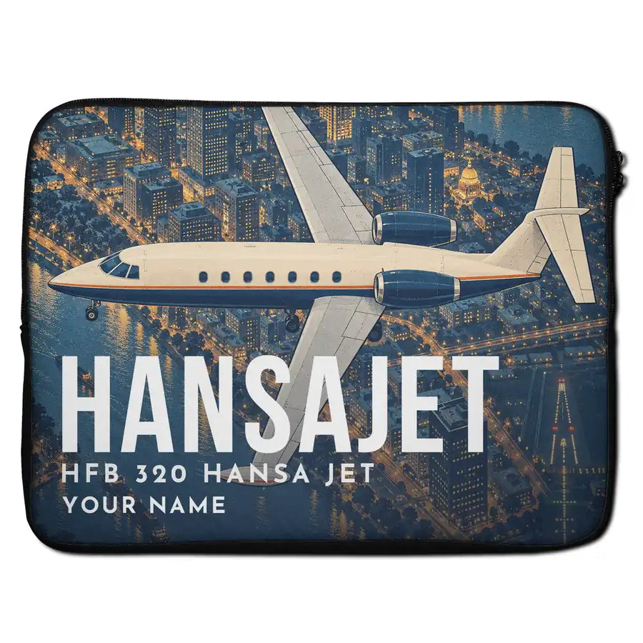 HFB 320 Hansa Jet - Laptop Sleeve + Name