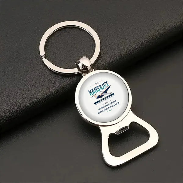 HFB 320 Hansa Jet - Original - Bottle Opener Key Chain - White