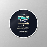 Thumbnail for HFB 320 Hansa Jet - Original + Name - Circle Sticker - Close-up