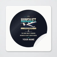 Thumbnail for HFB 320 Hansa Jet - Original + Name - Circle Sticker - Peel