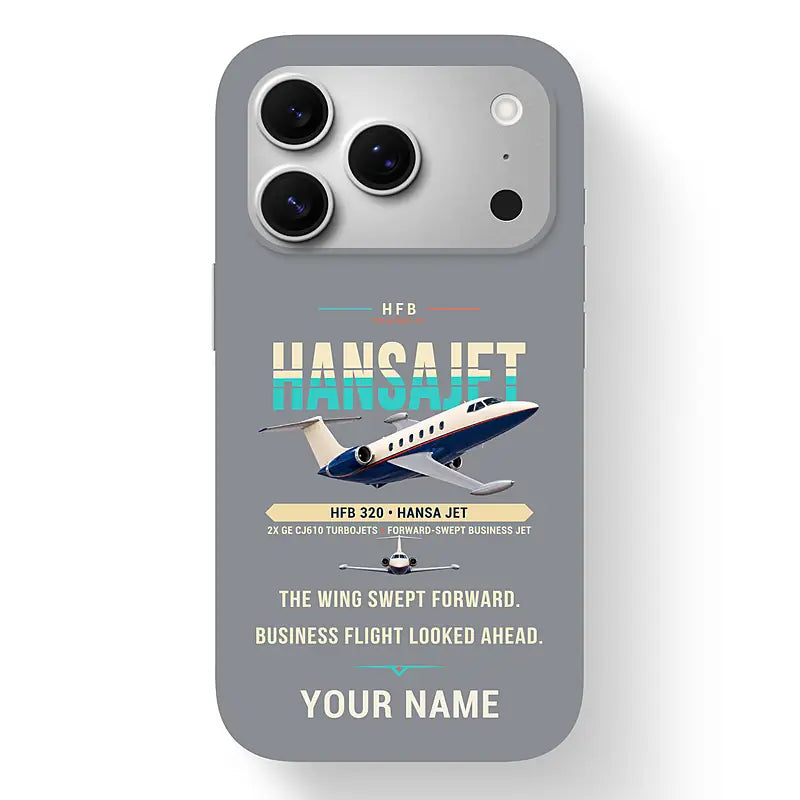 HFB 320 Hansa Jet - Original + Name - MagSafe iPhone 17 Pro - Gray