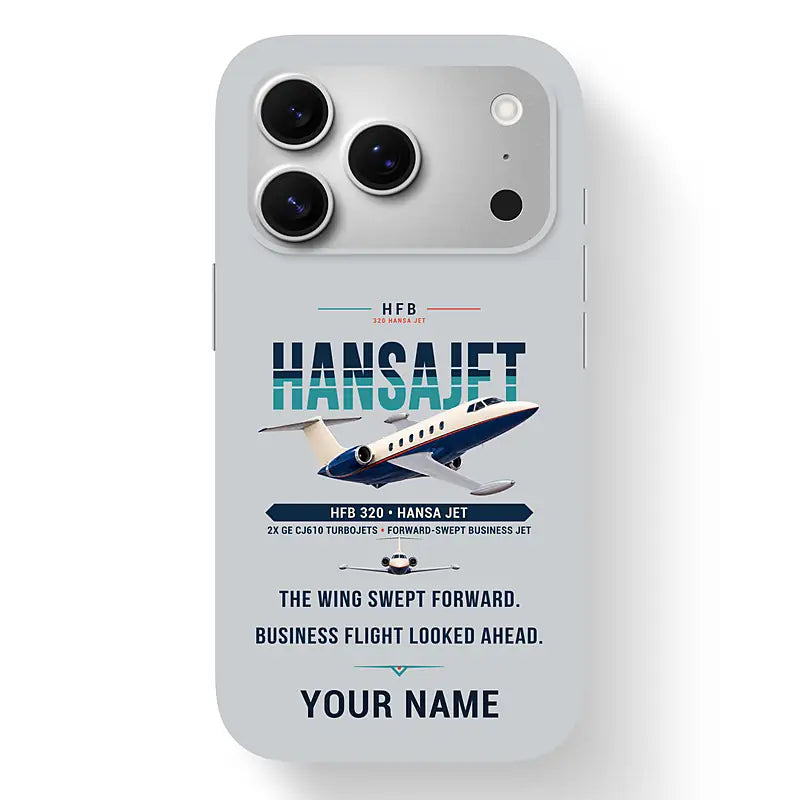 HFB 320 Hansa Jet - Original + Name - MagSafe iPhone 17 Pro - Light Gray