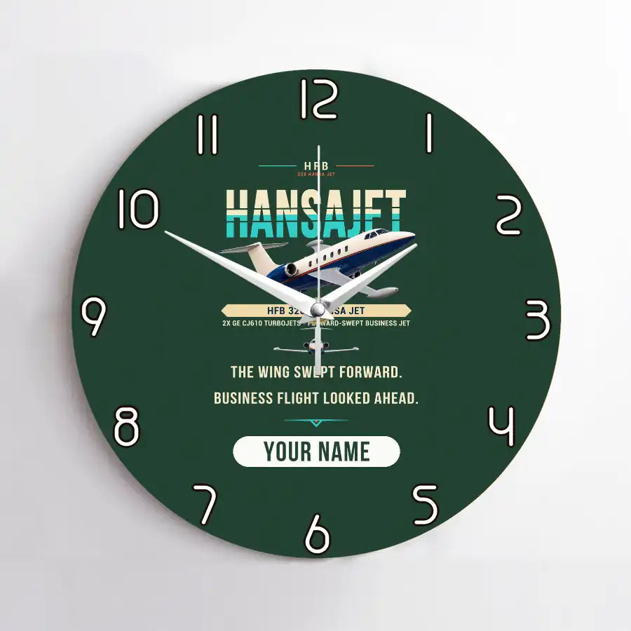 HFB 320 Hansa Jet - Original + Name - No Frame - Dark Green