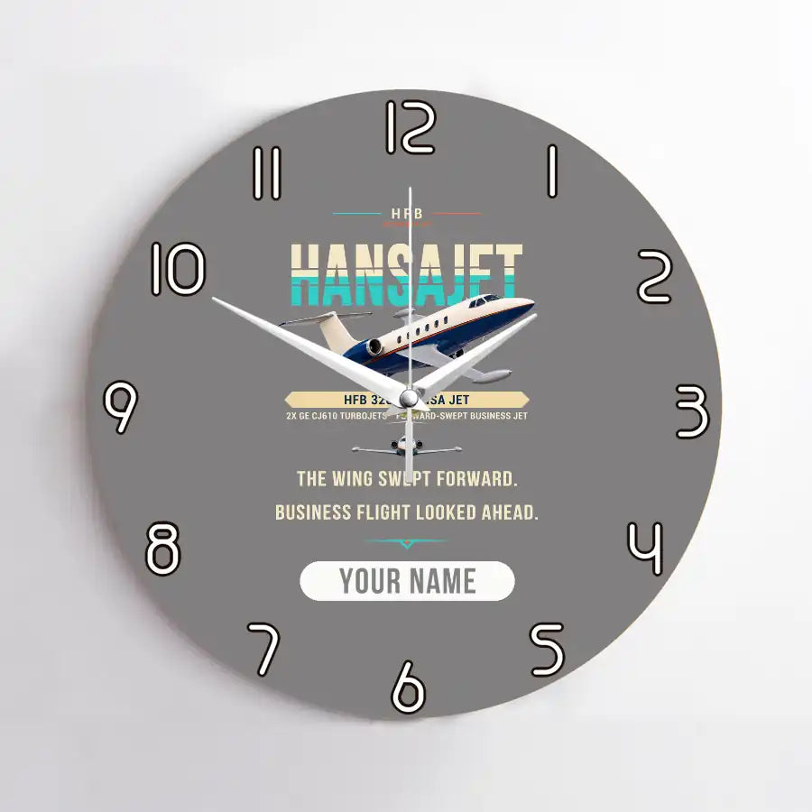 HFB 320 Hansa Jet - Original + Name - No Frame - Gray