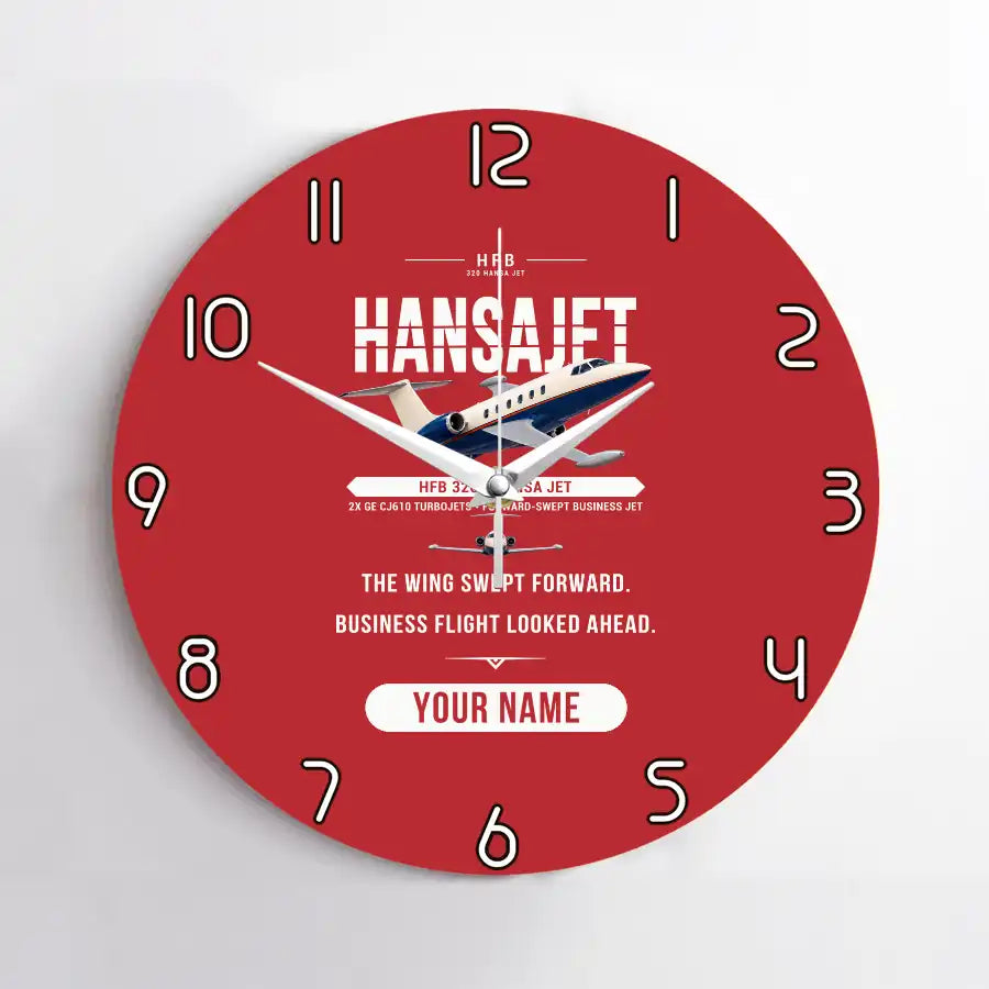 HFB 320 Hansa Jet - Original + Name - No Frame - Red