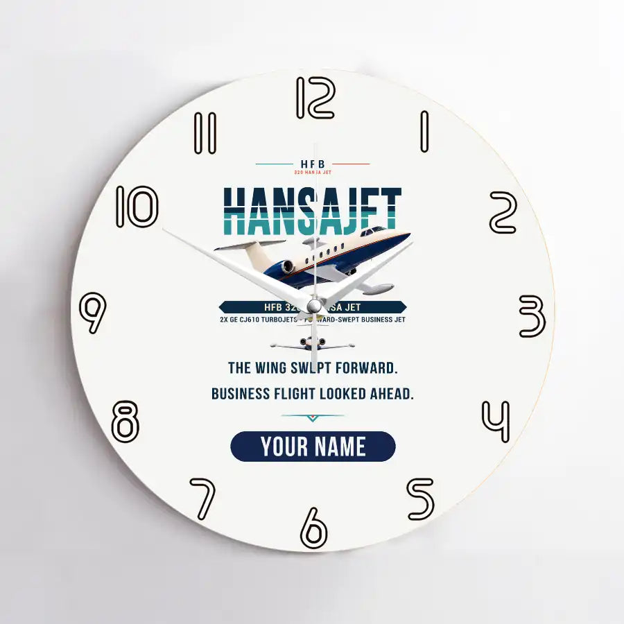 HFB 320 Hansa Jet - Original + Name - No Frame - White