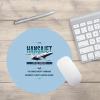 Thumbnail for HFB 320 Hansa Jet - Original - Round Mouse Pad - Light Blue