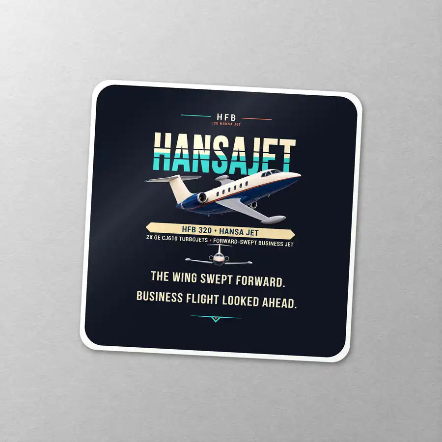 HFB 320 Hansa Jet - Original - Square Sticker - Close-up