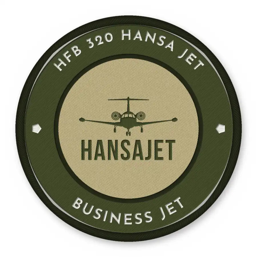 HFB 320 Hansa Jet Patches - Circle - Olive Khaki
