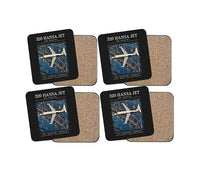 Thumbnail for HFB 320 Hansa Jet - Poster - Coaster Set - Black