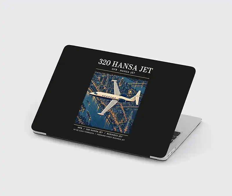 HFB 320 Hansa Jet - Poster - MacBook Case - Black