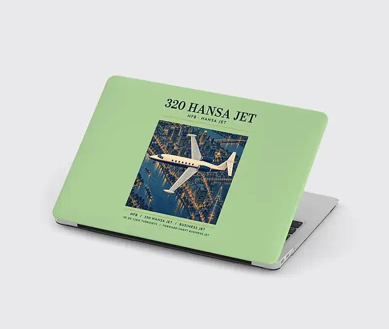 HFB 320 Hansa Jet - Poster - MacBook Case - Light Green