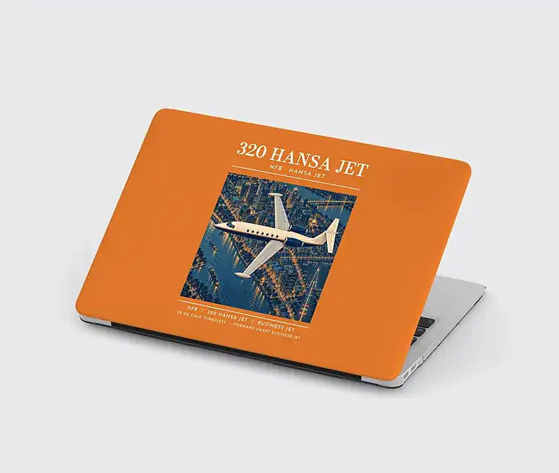 HFB 320 Hansa Jet - Poster - MacBook Case - Orange