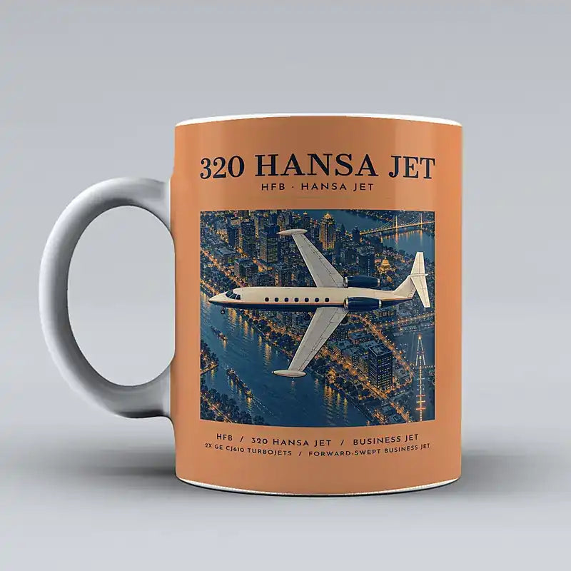 HFB 320 Hansa Jet - Poster - Mug - Orange