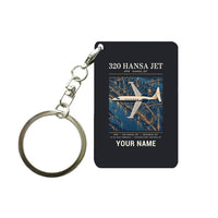 Thumbnail for HFB 320 Hansa Jet - Poster + Name - Key Chain - Black