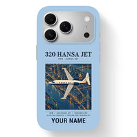 Thumbnail for HFB 320 Hansa Jet - Poster + Name - MagSafe iPhone 17 Pro - Light Blue