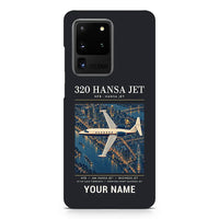 Thumbnail for HFB 320 Hansa Jet - Poster + Name - Samsung Case - Black