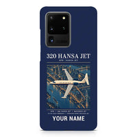 Thumbnail for HFB 320 Hansa Jet - Poster + Name - Samsung Case - Navy Blue