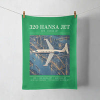 Thumbnail for HFB 320 Hansa Jet - Poster - Towel - Green
