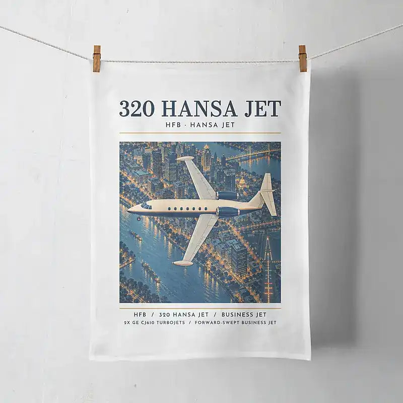 HFB 320 Hansa Jet - Poster - Towel - White