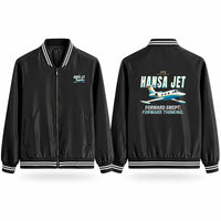 Thumbnail for HFB 320 Hansa Jet Stylish Jackets - Baseball Collar - Cartoon - Black