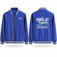 Thumbnail for HFB 320 Hansa Jet Stylish Jackets - Baseball Collar - Cartoon - Royal Blue