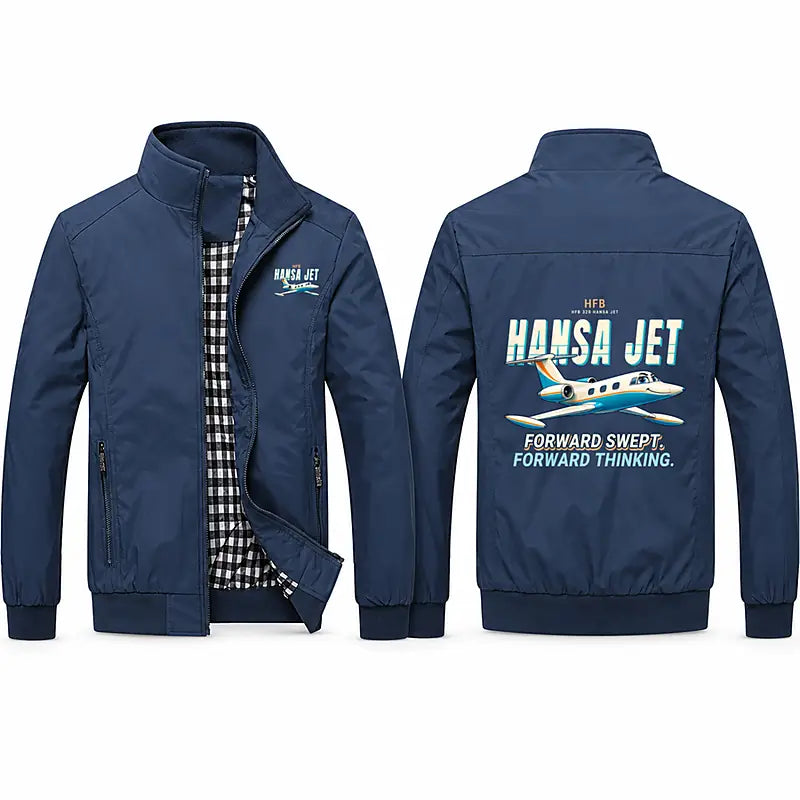 HFB 320 Hansa Jet Stylish Jackets - Stand Collar - Cartoon - Navy Blue