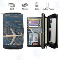 Thumbnail for HFB 320 Hansa Jet Leather Wallets - Zip Long Wallet - 3D