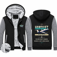Thumbnail for HFB 320 Hansa Jet Zipped Sweatshirts - Original - Black & Gray
