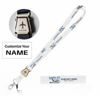 Thumbnail for HFB 320 Hansa Jet seat belt lanyard - white with name