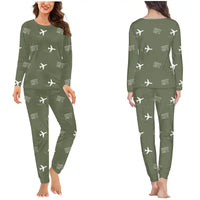 Thumbnail for Hammerfest Airport (HFT) Pajamas - Women Pajamas - Green Army