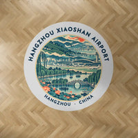 Thumbnail for Hangzhou Xiaoshan International Airport (HGH) Carpets - Carpet Round - Badge - Light Gray V2