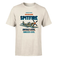 Thumbnail for Supermarine Spitfire Mk IX - Vintage look. Timeless cool. - Premium T-Shirt design on beige premium t shirt