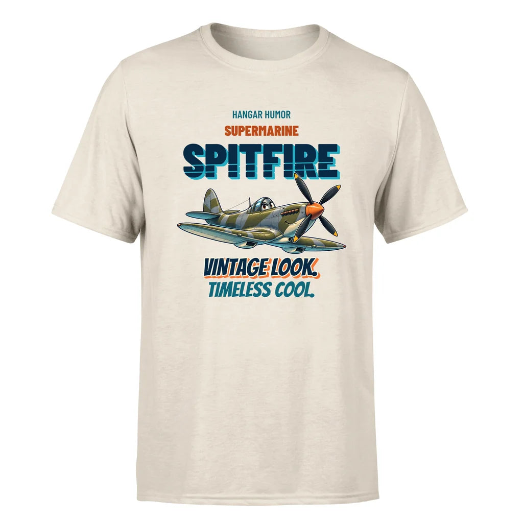 Supermarine Spitfire Mk IX - Vintage look. Timeless cool. - Premium T-Shirt design on beige premium t shirt