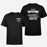 Thumbnail for Supermarine Spitfire Mk IX - Vintage look. Timeless cool. - Double-Side T-Shirt design on black double side t shirt