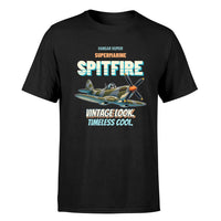 Thumbnail for Supermarine Spitfire Mk IX - Vintage look. Timeless cool. - Premium T-Shirt design on black premium t shirt