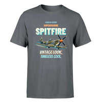Thumbnail for Supermarine Spitfire Mk IX - Vintage look. Timeless cool. - Premium T-Shirt design on gray premium t shirt