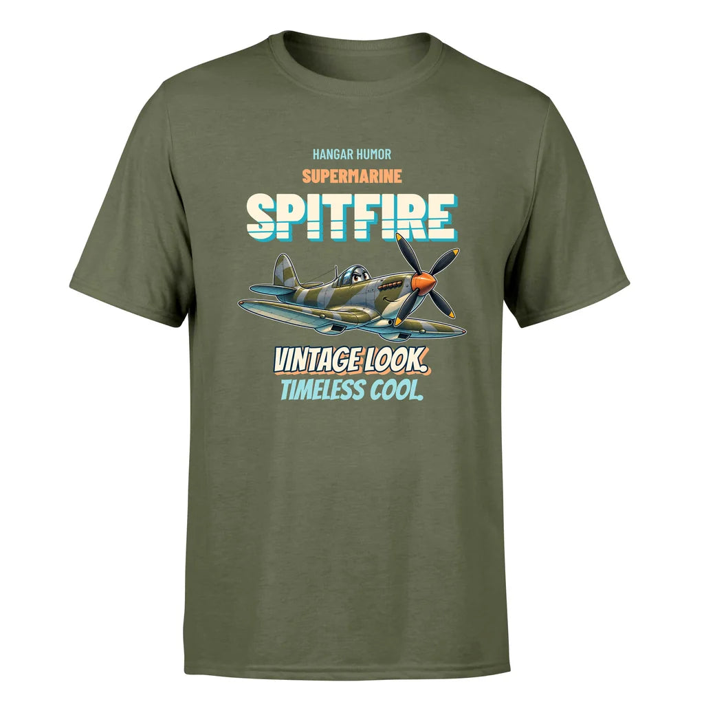 Supermarine Spitfire Mk IX - Vintage look. Timeless cool. - Premium T-Shirt design on greenarmy premium t shirt