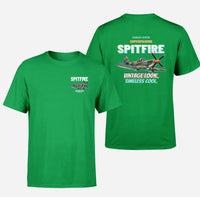 Thumbnail for Supermarine Spitfire Mk IX - Vintage look. Timeless cool. - Double-Side T-Shirt design on green double side t shirt