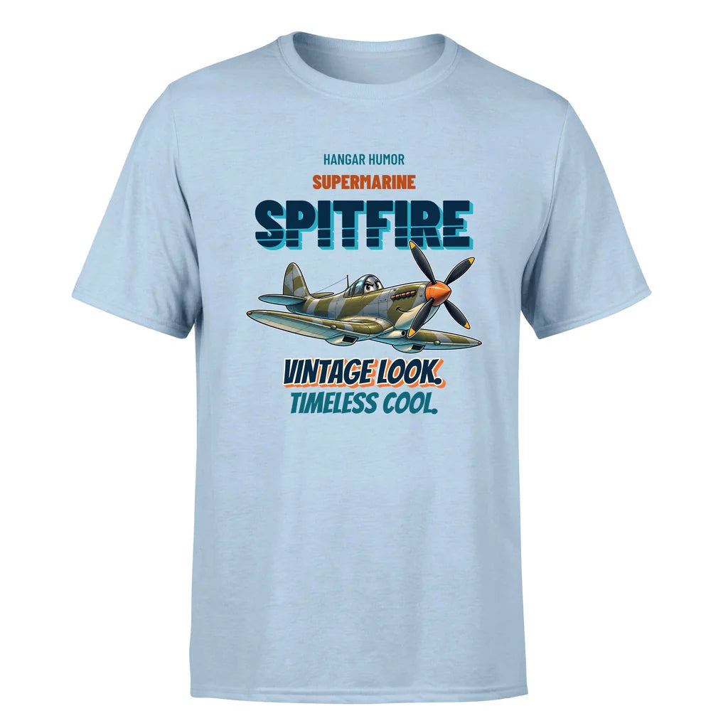 Supermarine Spitfire Mk IX - Vintage look. Timeless cool. - Premium T-Shirt design on lightblue premium t shirt