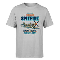 Thumbnail for Supermarine Spitfire Mk IX - Vintage look. Timeless cool. - Premium T-Shirt design on lightgray premium t shirt