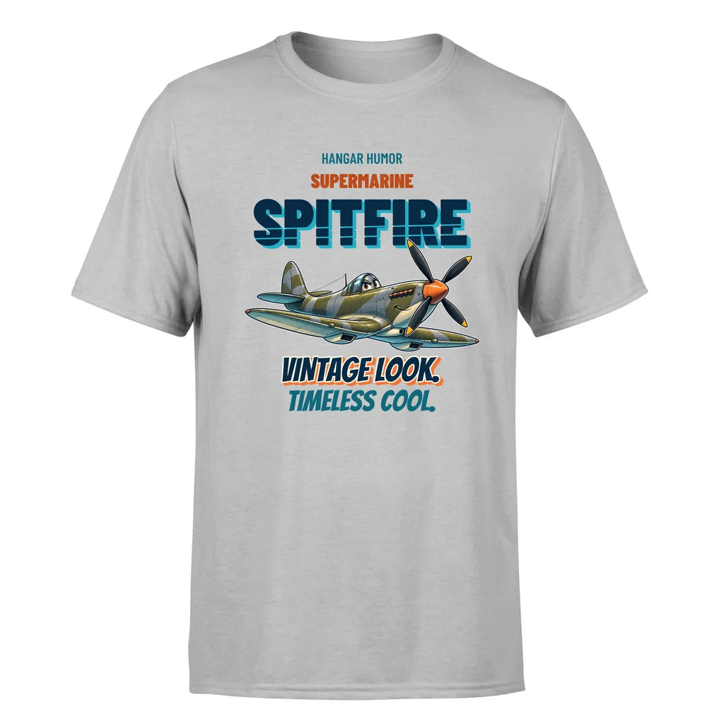 Supermarine Spitfire Mk IX - Vintage look. Timeless cool. - Premium T-Shirt design on lightgray premium t shirt