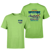 Thumbnail for Supermarine Spitfire Mk IX - Vintage look. Timeless cool. - Double-Side T-Shirt design on lightgreen double side t shirt
