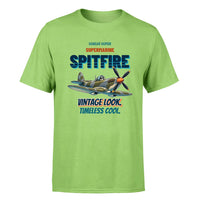 Thumbnail for Supermarine Spitfire Mk IX - Vintage look. Timeless cool. - Premium T-Shirt design on lightgreen premium t shirt