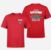 Thumbnail for Supermarine Spitfire Mk IX - Vintage look. Timeless cool. - Double-Side T-Shirt design on red double side t shirt