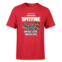 Thumbnail for Supermarine Spitfire Mk IX - Vintage look. Timeless cool. - Premium T-Shirt design on red premium t shirt