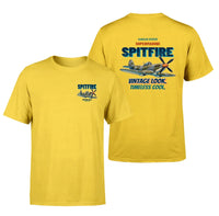Thumbnail for Supermarine Spitfire Mk IX - Vintage look. Timeless cool. - Double-Side T-Shirt design on yellow double side t shirt