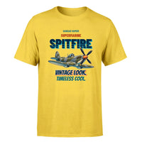 Thumbnail for Supermarine Spitfire Mk IX - Vintage look. Timeless cool. - Premium T-Shirt design on yellow premium t shirt