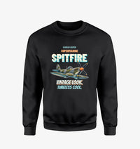 Thumbnail for Supermarine Spitfire Mk IX - Vintage look. Timeless cool. design on black sweatshirt