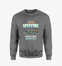 Thumbnail for Supermarine Spitfire Mk IX - Vintage look. Timeless cool. design on gray sweatshirt